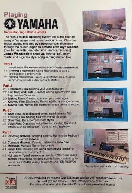 Playing Yamaha - Understanding Files and Folders by Glyn Madden