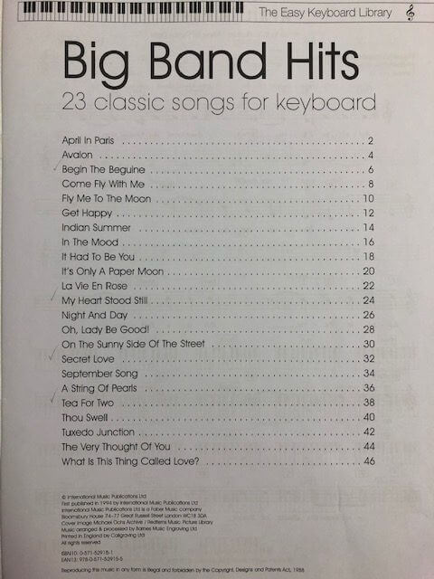 The Easy Keyboard Library - Big Band Hits