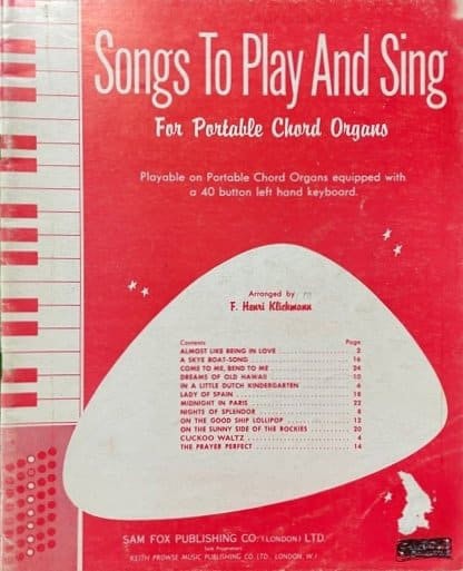 Songs To Play and Sing