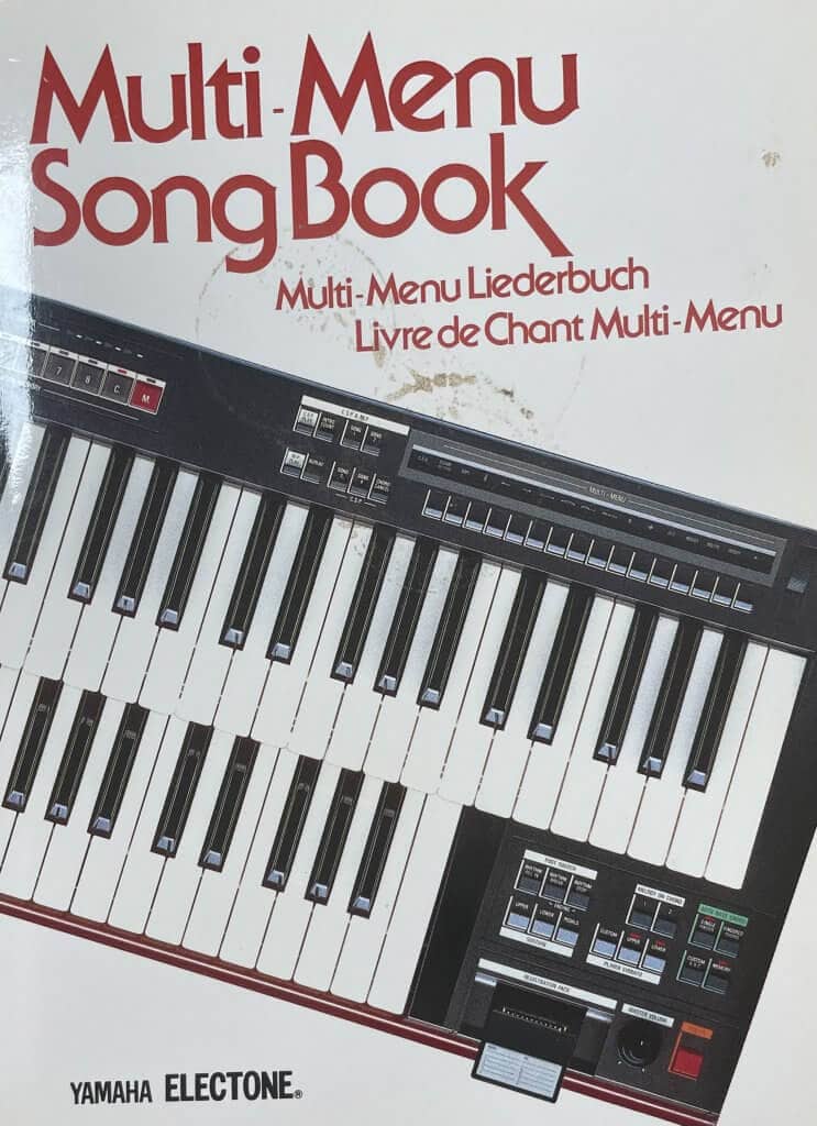 Multi Menu Song Book - Yamaha