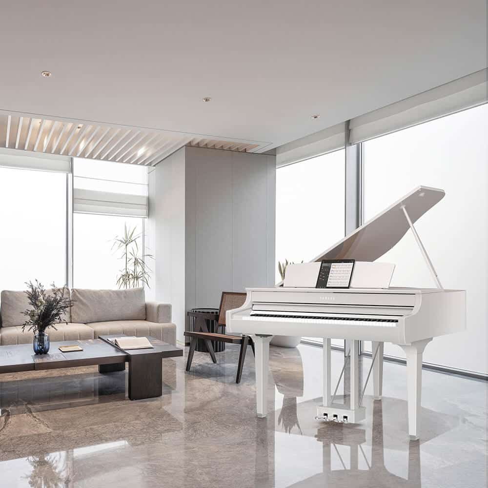 Yamaha Clavinova CSP-295GP Smart Digital Piano - Polished White
