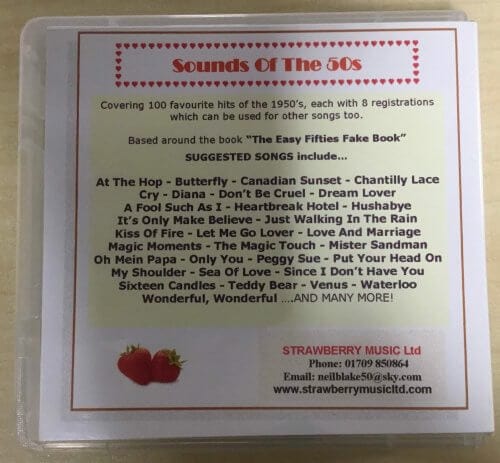 Sounds of the 50s - Tyros 5 - (USB ONLY) Strawberry Music Pre Owned