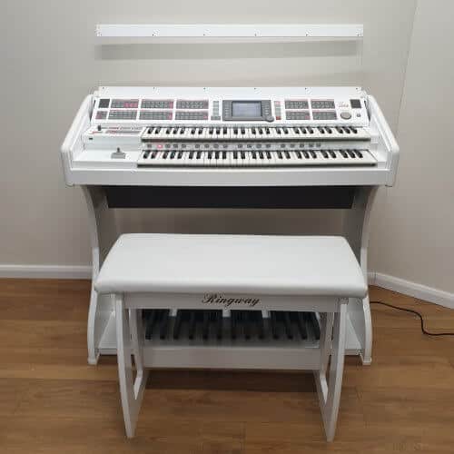 Used Orla Ringway RS1000e Organ In White (Stock ID: #7300)
