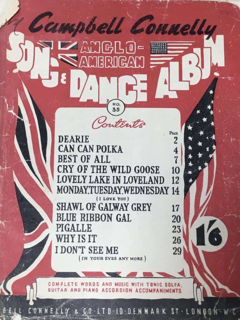 Anglo American Song & Dance Album Book
