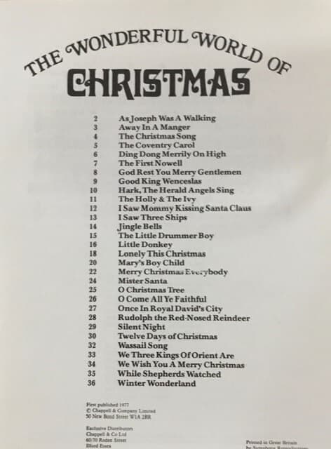 The Wonderful World of Christmas - Piano Vocal Organ Guitar