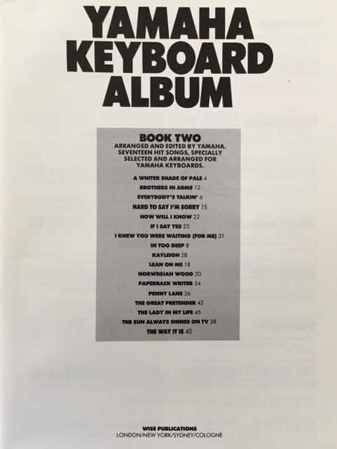 Yamaha Keyboard Album Book 2