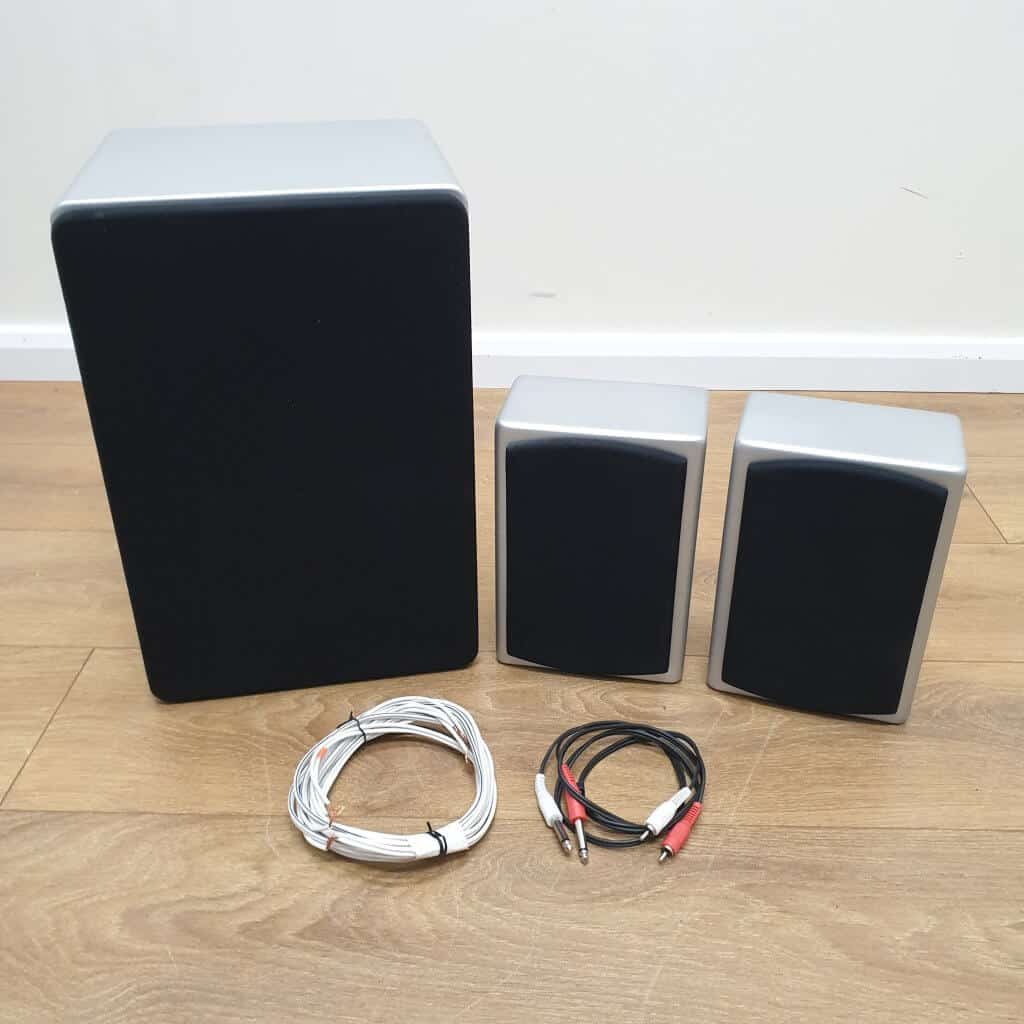 Used TRX Speakers Luxury 2.1 Sub and 2 Tweeters Silver (Stock ID: #9394)