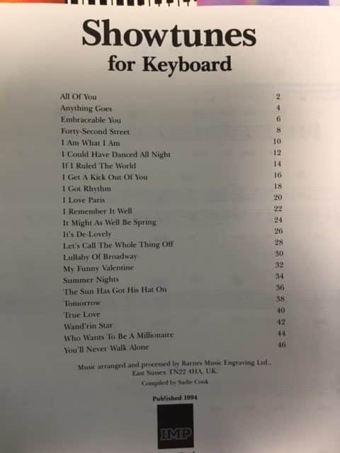 The Easy Keyboard Library - Showtunes