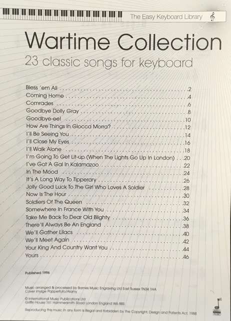 The Easy Keyboard Library - Wartime Collection