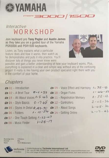Yamaha PSR3000/1500 Interactive Workshop
