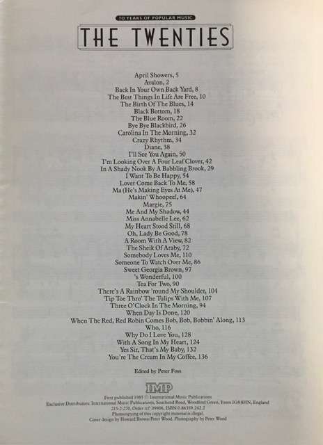 70 years of Popular Music - The Twenties