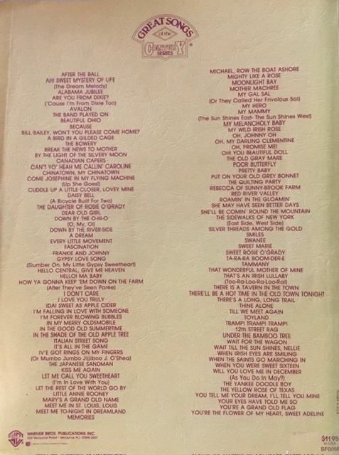 The Best Songs from 1890 - 1920 Voice Piano Guitar