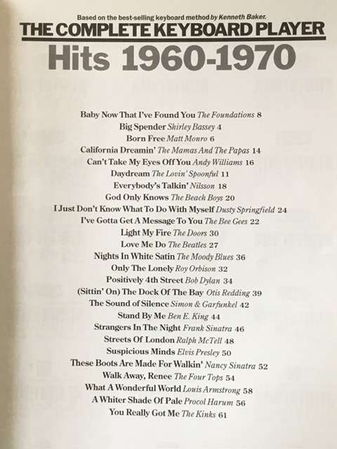 The Complete Keyboard Player - Hits 1960-1970