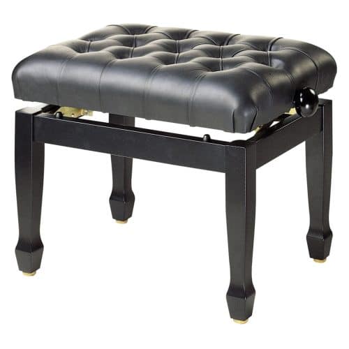 Luxury Adjustable Concert Piano Stool | High Gloss Black