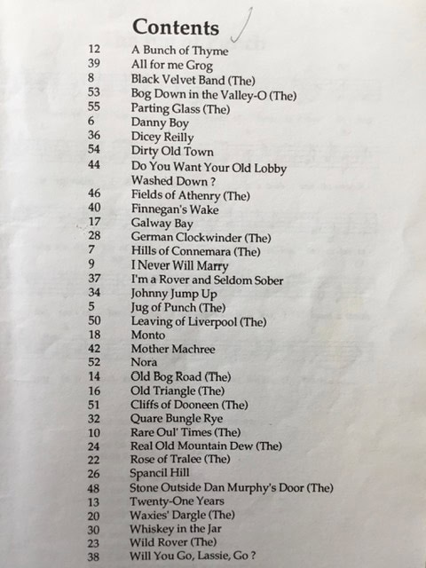 The Irish Pub Songbook