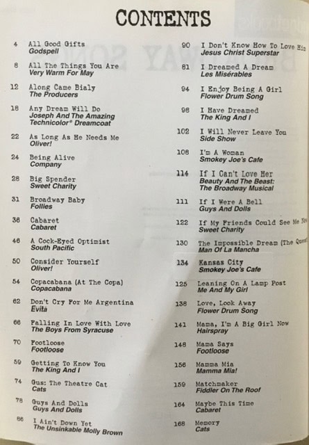 Broadway Songs